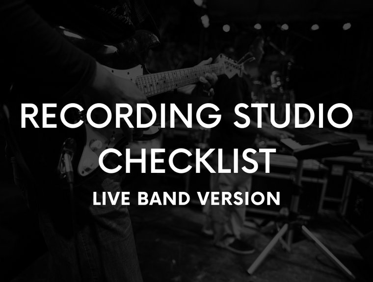 Live Instrument Genre Studio Checklist